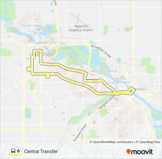 6 Bus Line Map