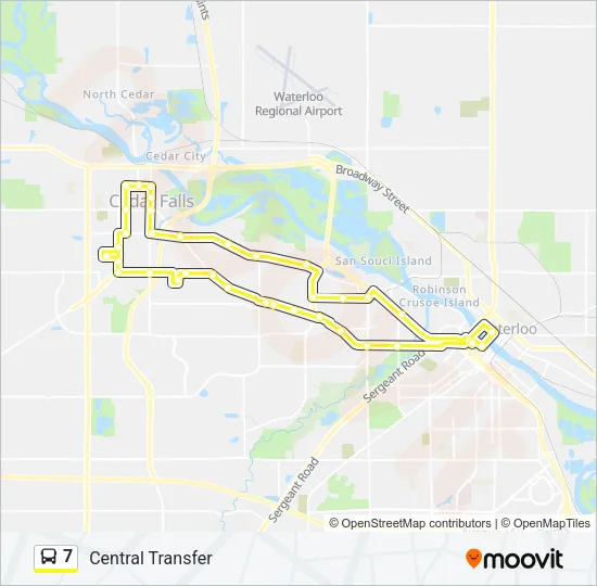 7 Bus Line Map
