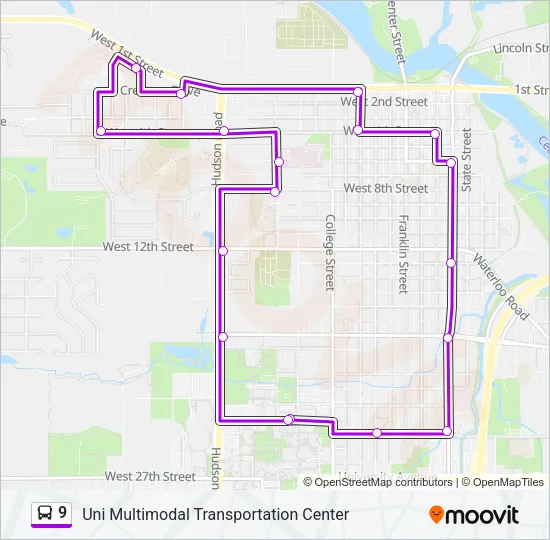 9 Bus Line Map