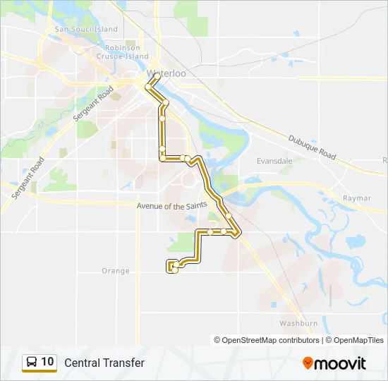 10 Bus Line Map