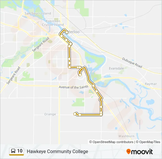 10 Bus Line Map