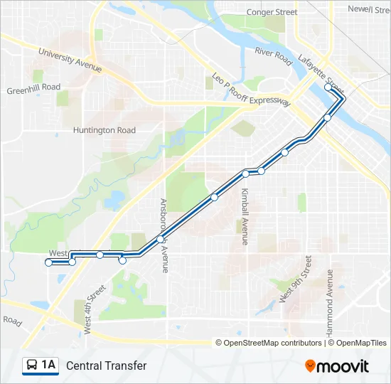 1A Bus Line Map