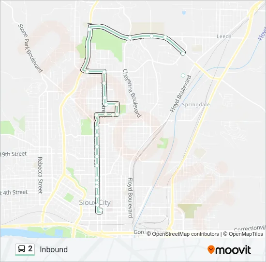 2 Bus Line Map