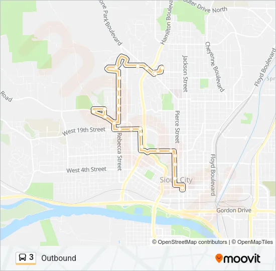 3 Bus Line Map