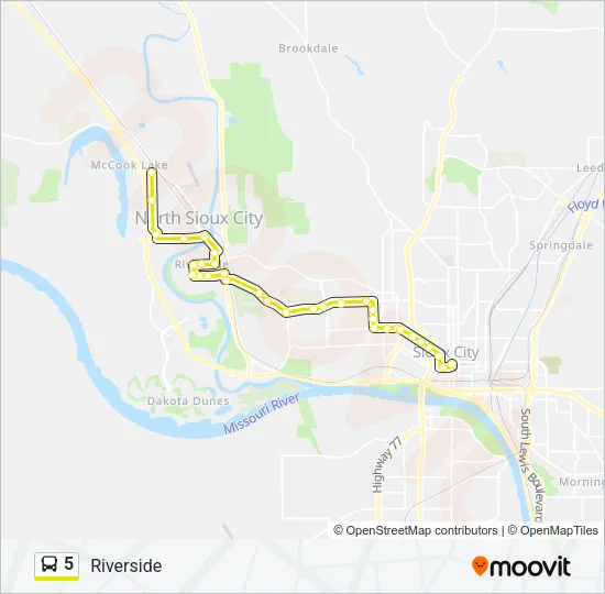 5 Bus Line Map