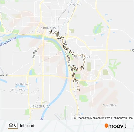 6 Bus Line Map