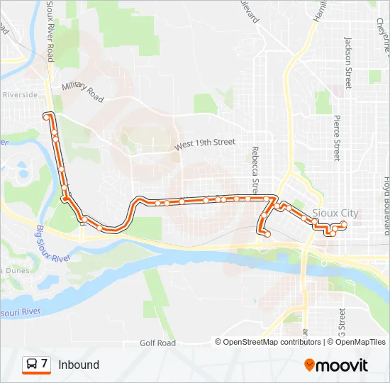 7 Bus Line Map