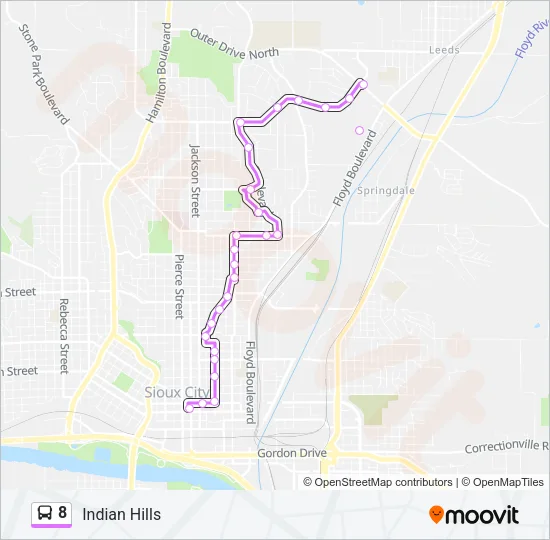 8 Bus Line Map