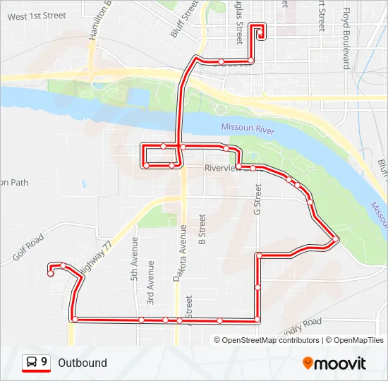 9 Bus Line Map