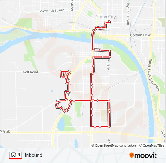 9 Bus Line Map