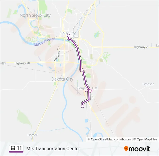 11 Bus Line Map