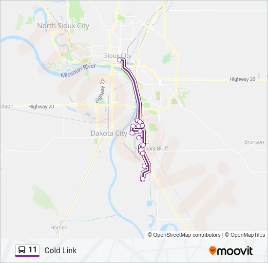 11 Bus Line Map
