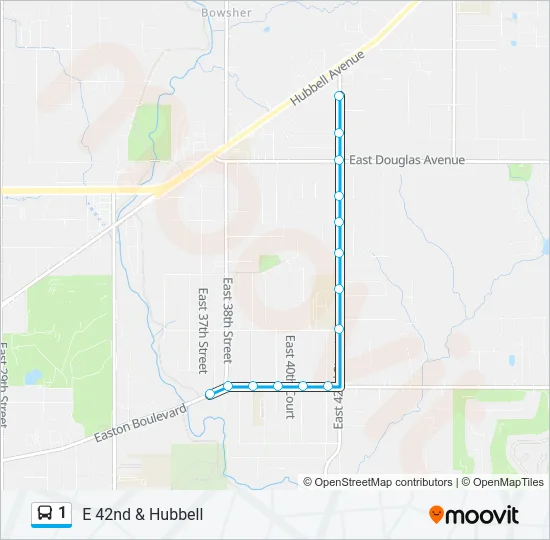 1 Bus Line Map