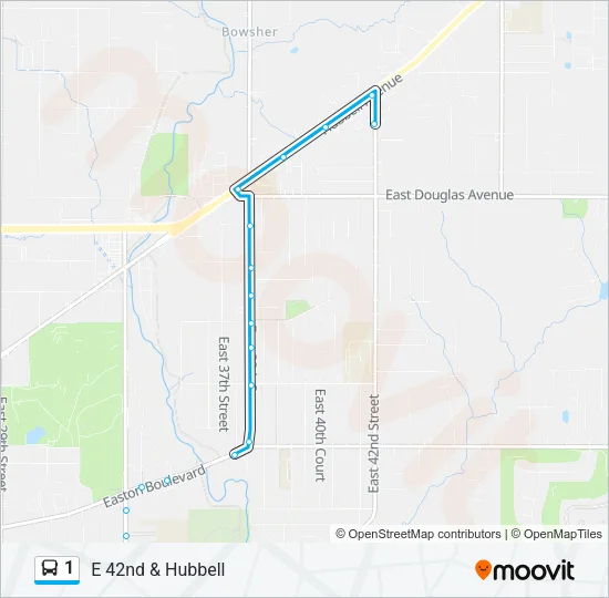 1 Bus Line Map