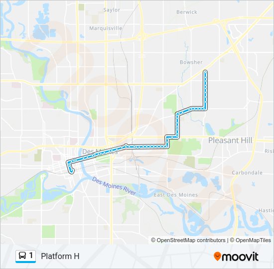 1 Bus Line Map