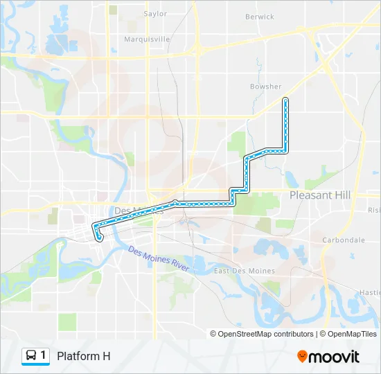 1 Bus Line Map