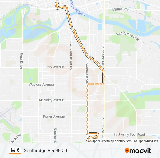6 Bus Line Map