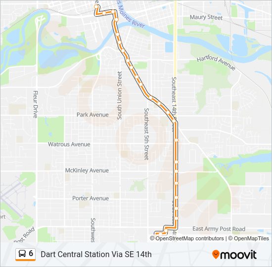 6 bus Line Map