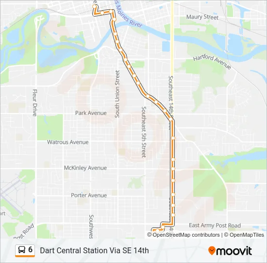 6 Bus Line Map