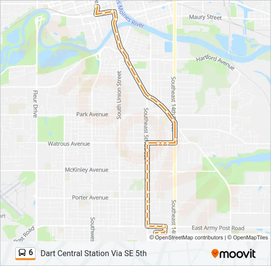 6 Bus Line Map