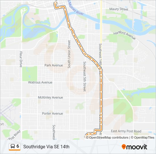 6 bus Line Map