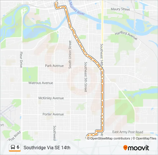 6 Bus Line Map