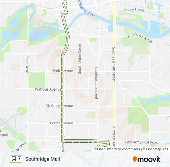 7 Bus Line Map