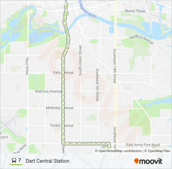 7 Bus Line Map