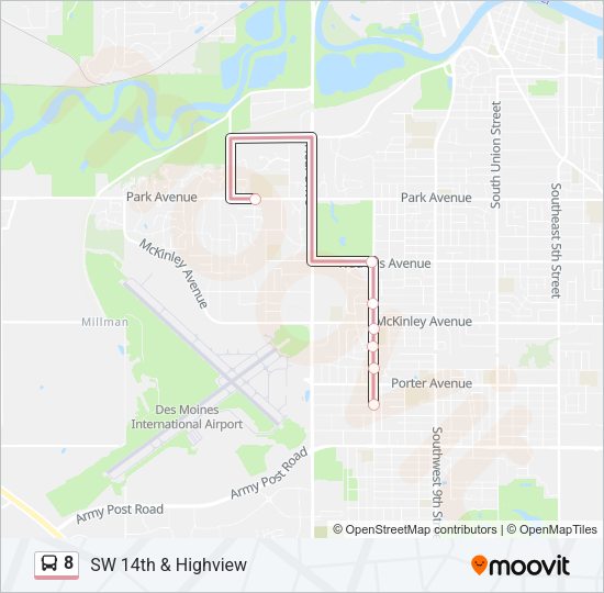 8 Bus Line Map