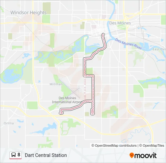 8 Bus Line Map