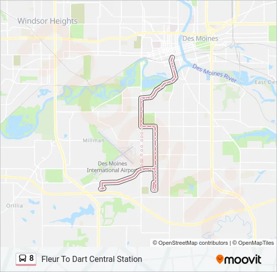 8 Bus Line Map