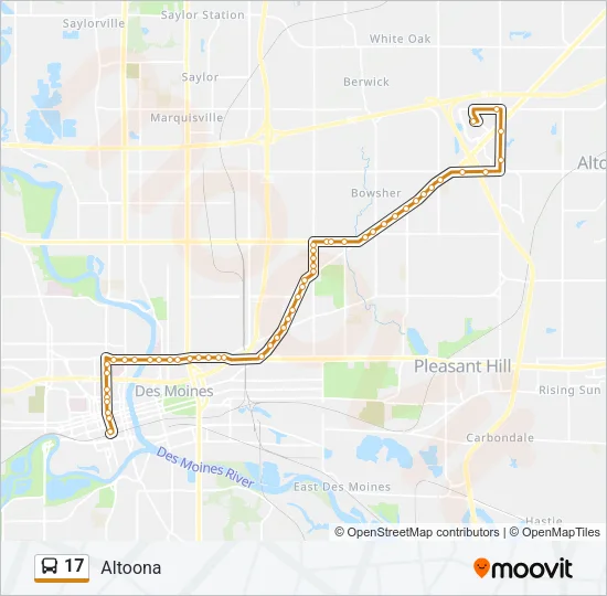 17 Bus Line Map