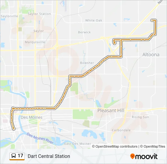 17 Bus Line Map