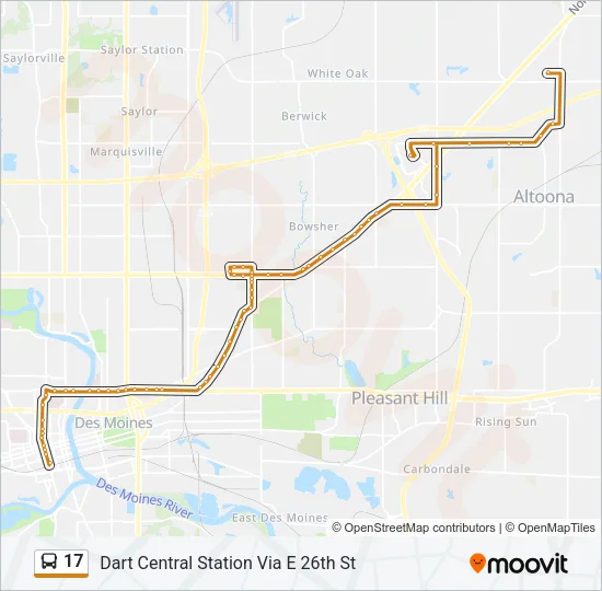 17 Bus Line Map