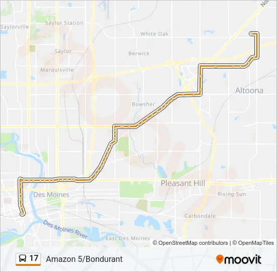 17 Bus Line Map