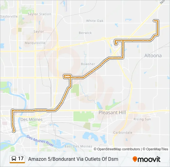 17 Bus Line Map