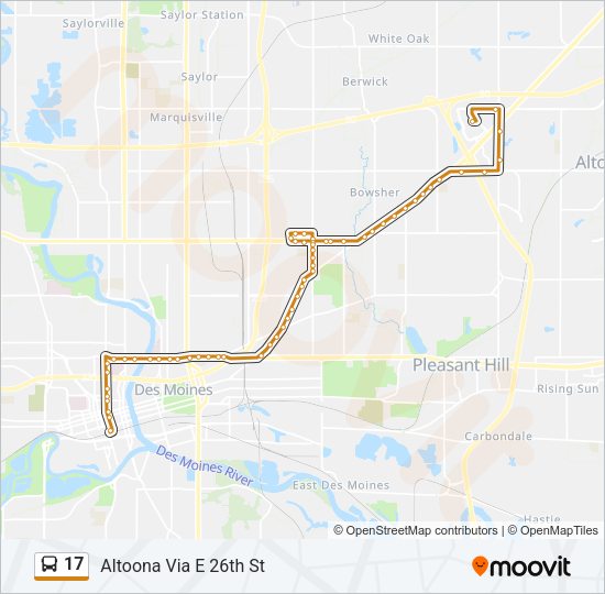 17 Bus Line Map