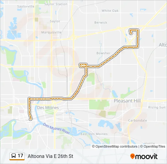17 Bus Line Map