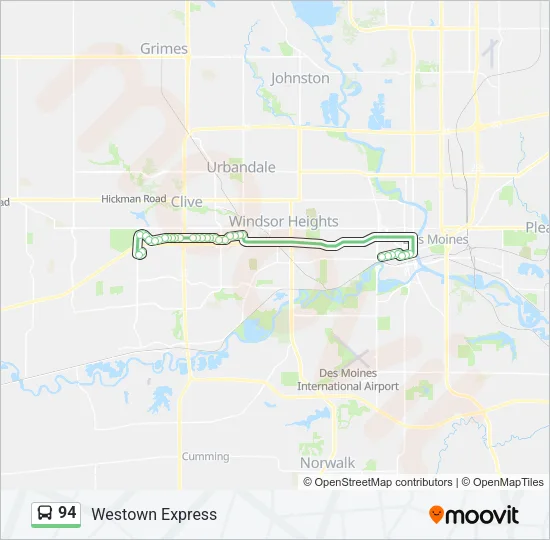 94 Bus Line Map