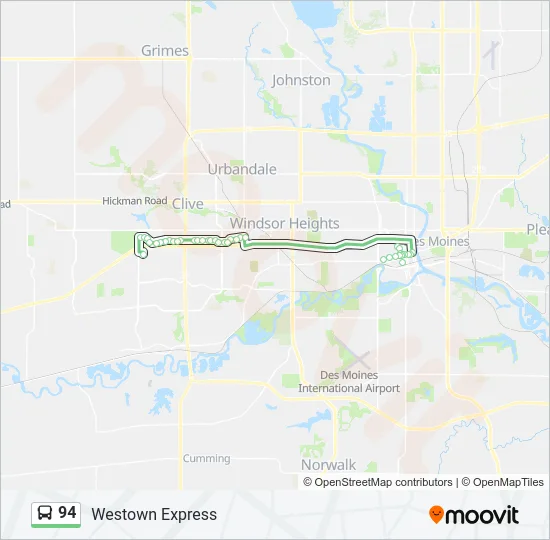 94 Bus Line Map