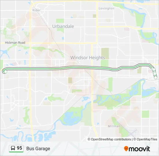 95 Bus Line Map