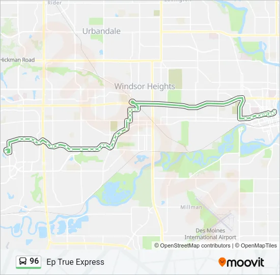 96 Bus Line Map