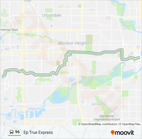 96 Bus Line Map