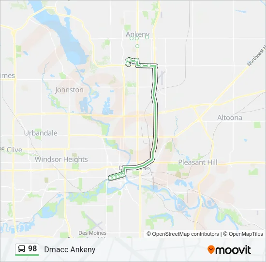 98 Bus Line Map