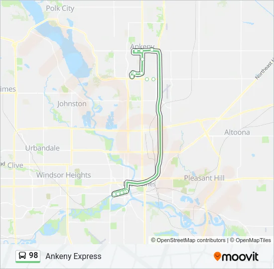98 Bus Line Map