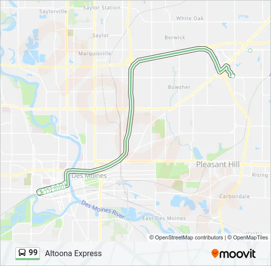 99 Bus Line Map