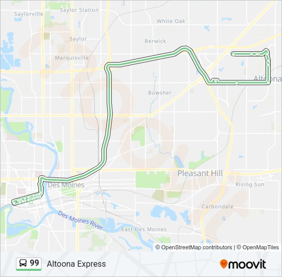 99 Bus Line Map
