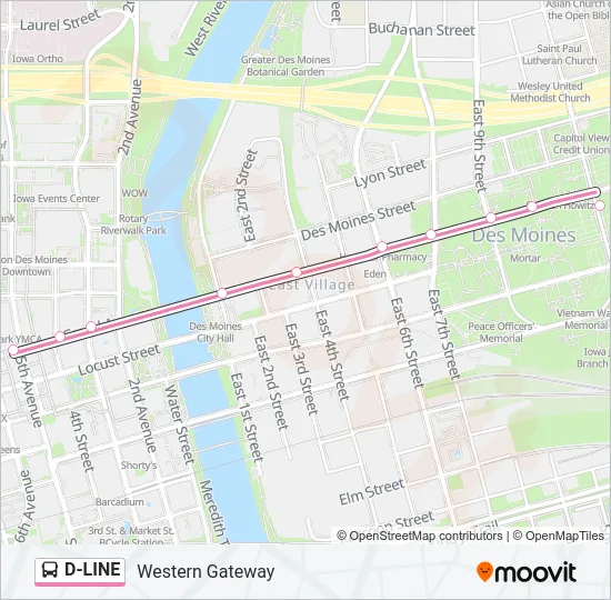D-LINE Bus Line Map