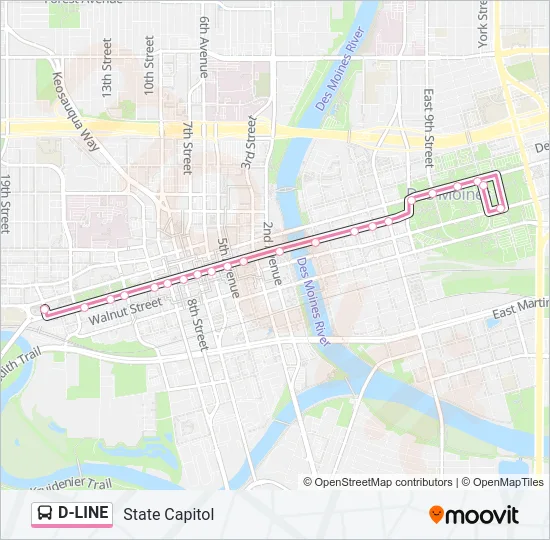 D-LINE Bus Line Map
