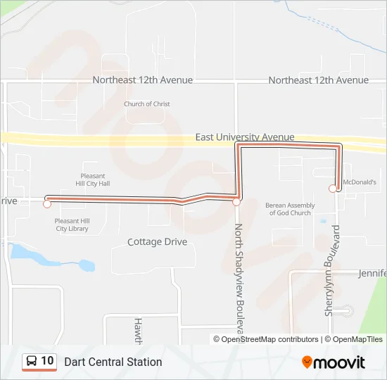 10 Bus Line Map